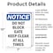 Signmission Do Not Block Gate Keep Clear At, 7 in W x Rectangle, Plastic OS-2PACK-NS-P-710-V-11081 - alternate 6